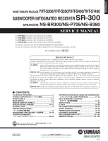 Yamaha SR-300 - Service Manual 